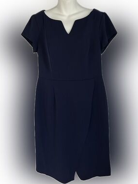 Connected Apparel Navy Sheath Dress size 10